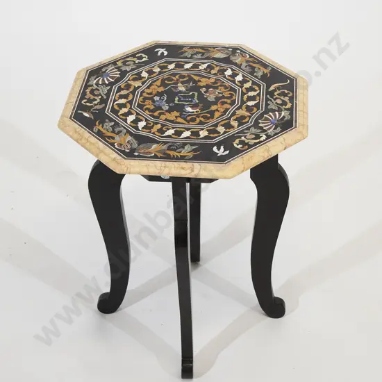 Italian Pietra Dura Octagonal Side Table