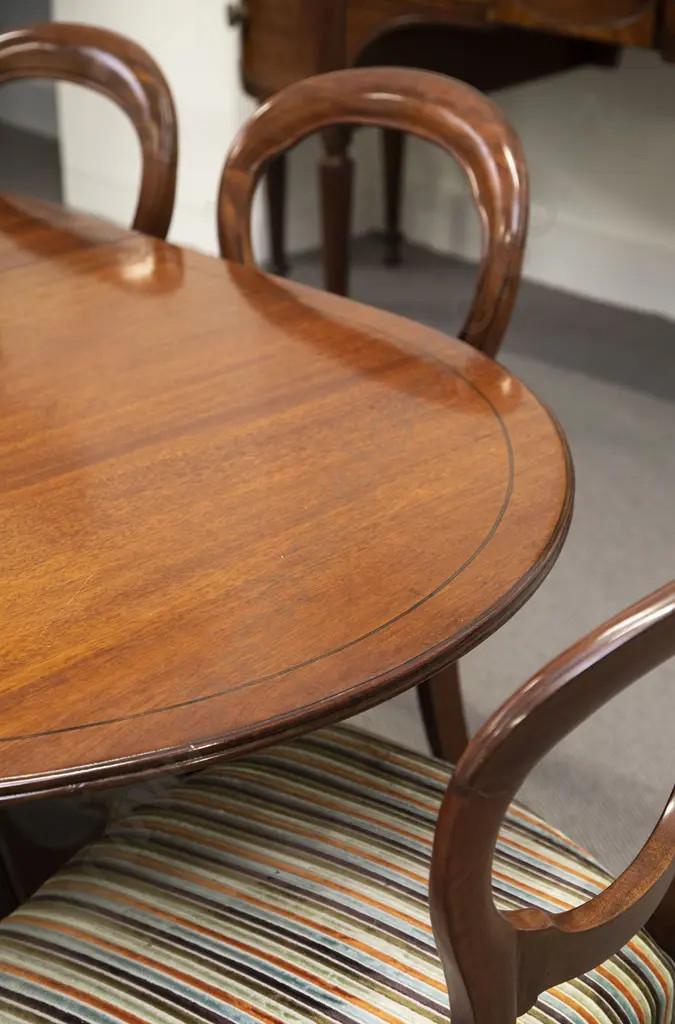 Mahogany Extension Dining Table and Ten Dining Chairs Image 1++