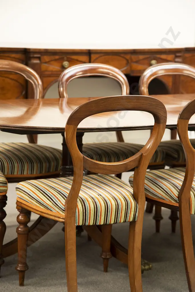 Mahogany Extension Dining Table and Ten Dining Chairs Image 1++