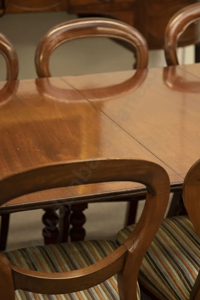 Mahogany Extension Dining Table and Ten Dining Chairs Image 1++