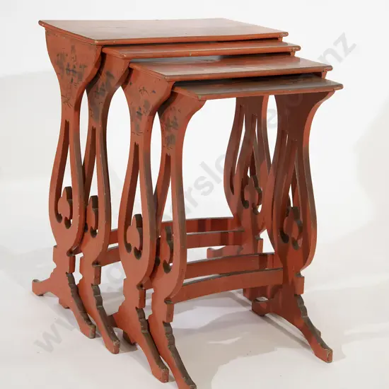 Regency Chinoiserie Style Quartetto Nest of Tables
