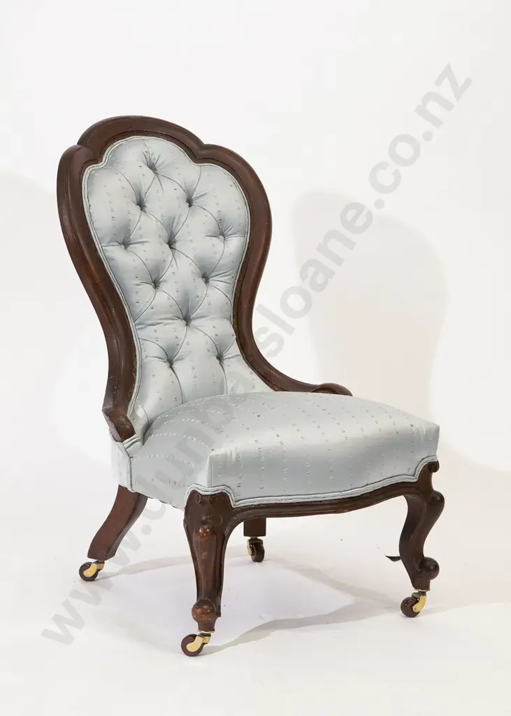 Victorian Walnut Framed Nursing Chair Image 1++