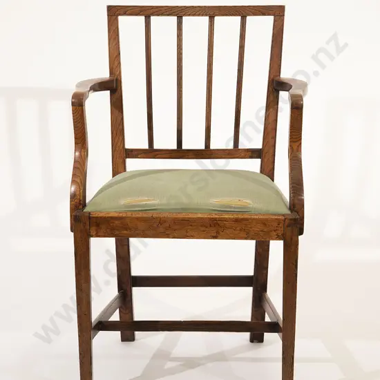 GeoIII Oak Open Arm Chair