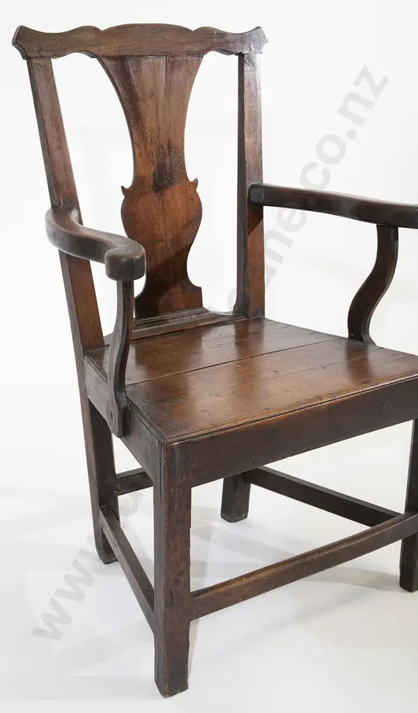 Geo I Oak Country Made Open Arm Chair Image 1++