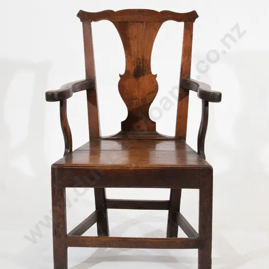 Geo I Oak Country Made Open Arm Chair