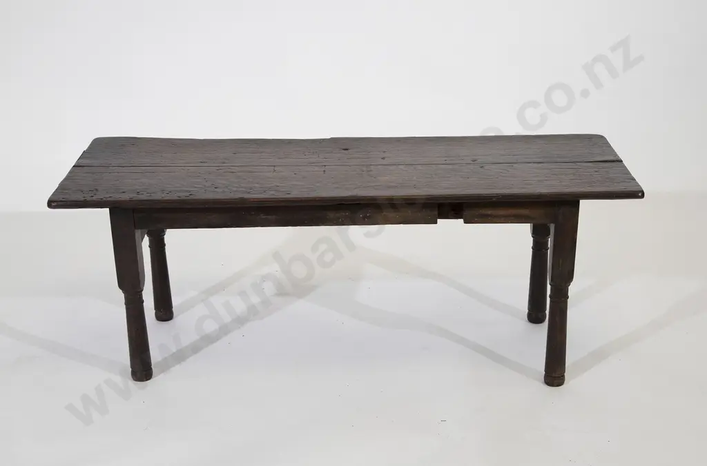 Antique Oak Bench/Stool Image 1++