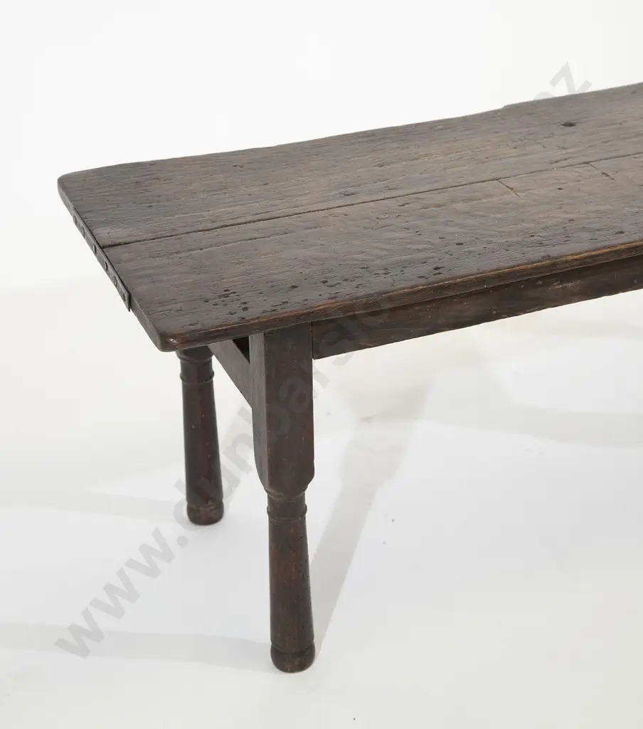 Antique Oak Bench/Stool Image 1++