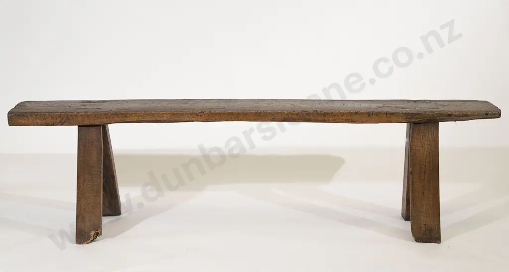 C18th Oak Pig Bench Image 1++