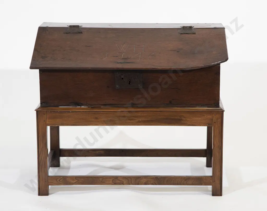 Early C18th Oak Bible Box Image 1++