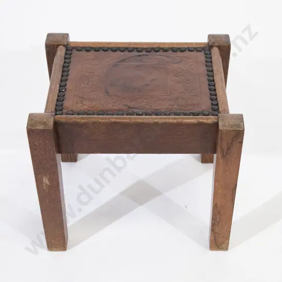 Oak Arts & Crafts Foot Stool