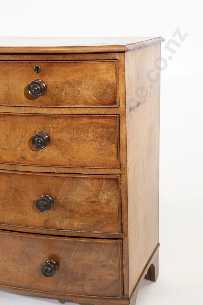 Wm IV Mahogany Bow Front Chest Image 1++