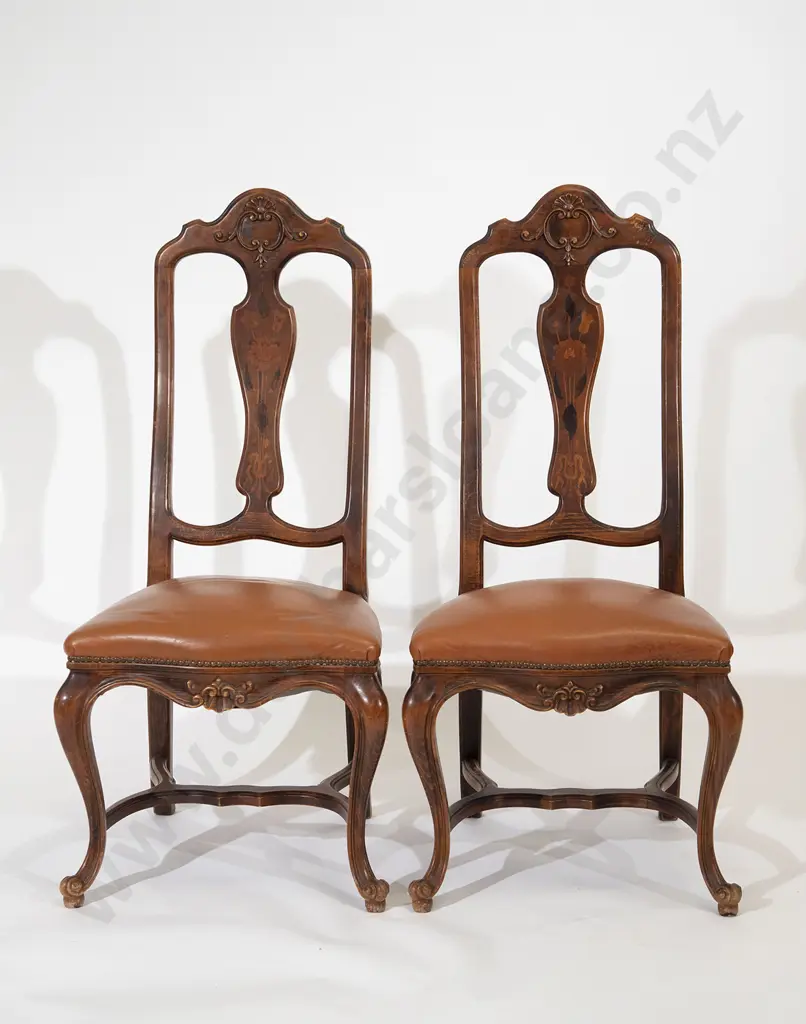Pair French Beech Salon Chairs Image 1++
