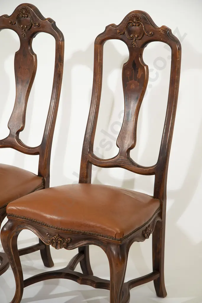 Pair French Beech Salon Chairs Image 1++