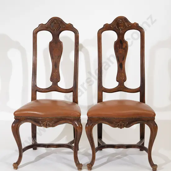 Pair French Beech Salon Chairs