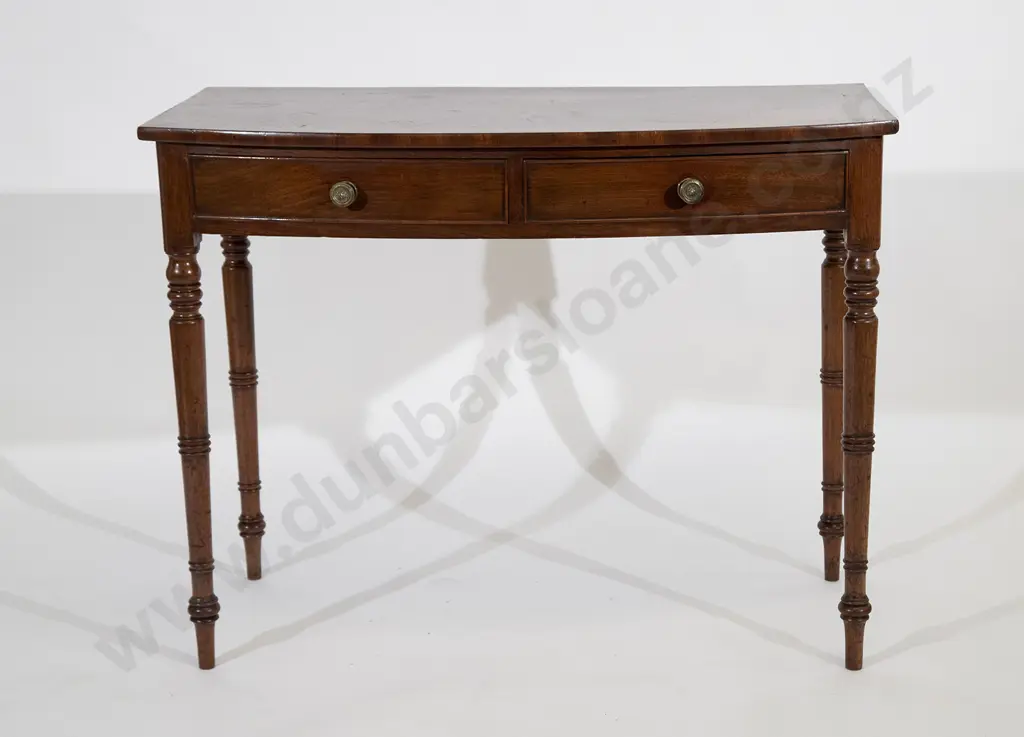 Regency Mahogany Bow Front Side Table Image 1++