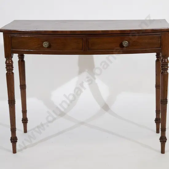 Regency Mahogany Bow Front Side Table