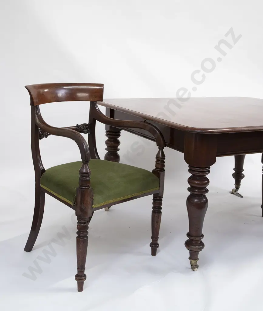 Composed Set Six Wm IV Mahogany Dining Chairs Image 1++
