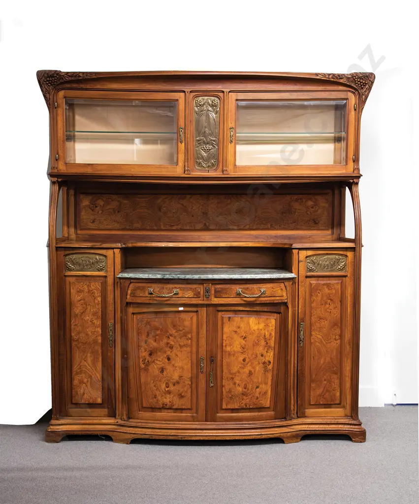 French Art Nouveau Walnut Sideboard Image 1++