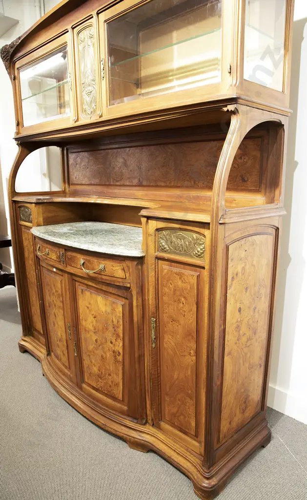 French Art Nouveau Walnut Sideboard Image 1++