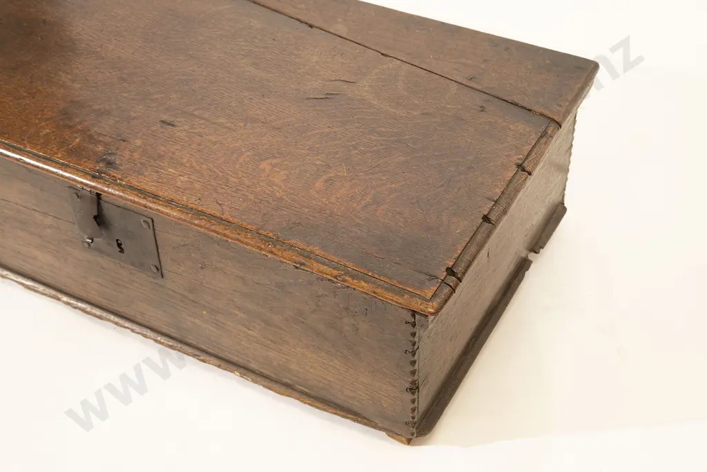 Early C18th Oak Bible Box Image 1++