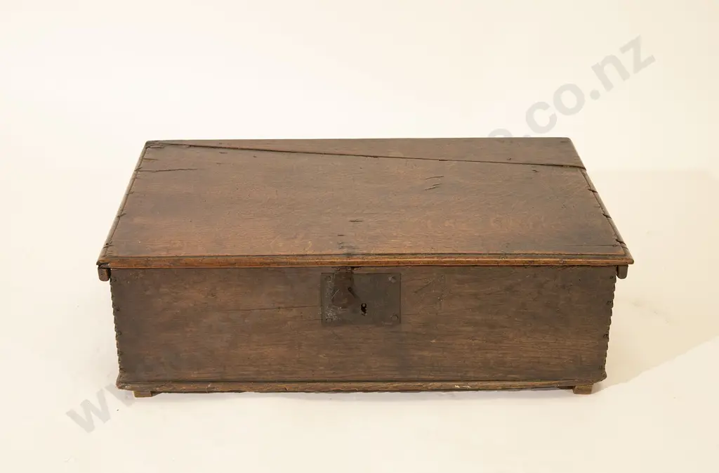 Early C18th Oak Bible Box Image 1++