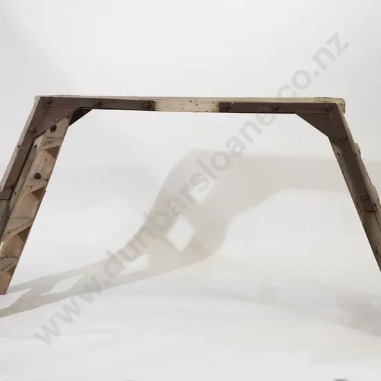 Victorian Pine and Cast Iron Scaffold