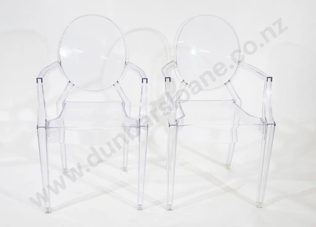 Pair Kartell Louis Ghost Chairs by Philippe Starck Image 1++