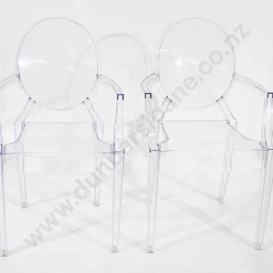 Pair Kartell Louis Ghost Chairs by Philippe Starck