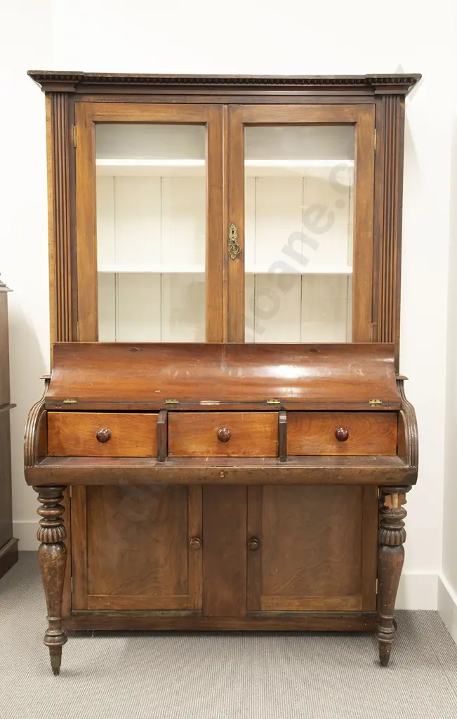 Late Victorian Cottage Writing Desk Bookcase Image 1++