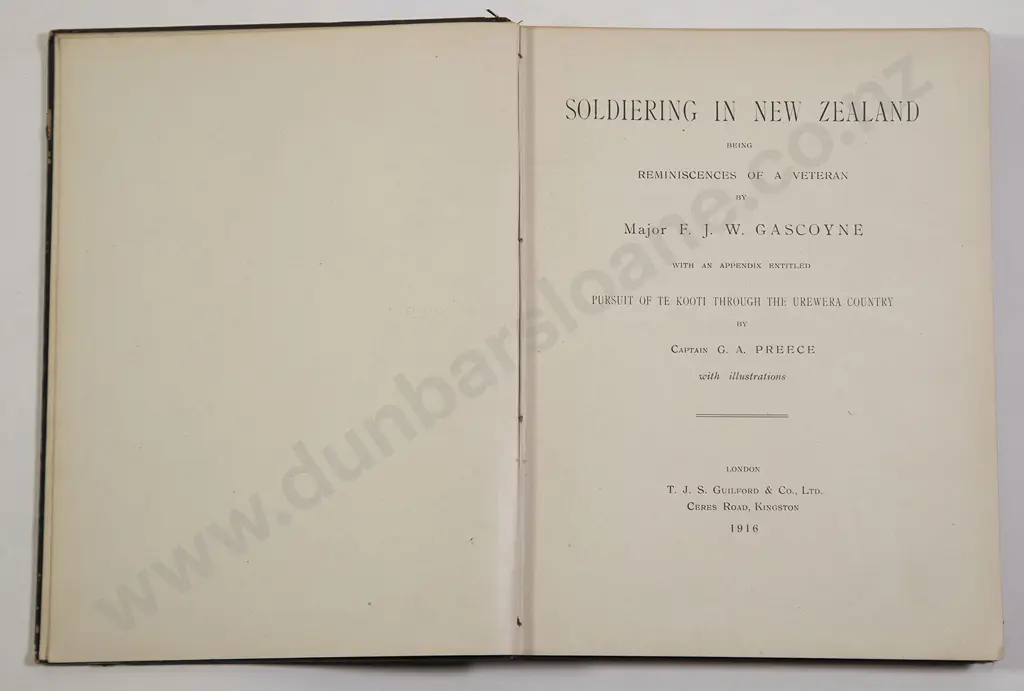 Gascoyne Major F. J. W.- Soldiering In New Zealand Image 1++