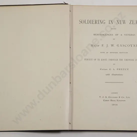 Gascoyne Major F. J. W.- Soldiering In New Zealand