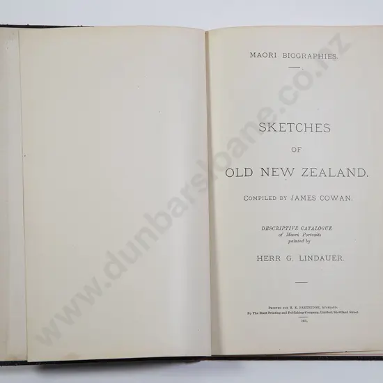 Cowan James - Sketches of Old New Zealand