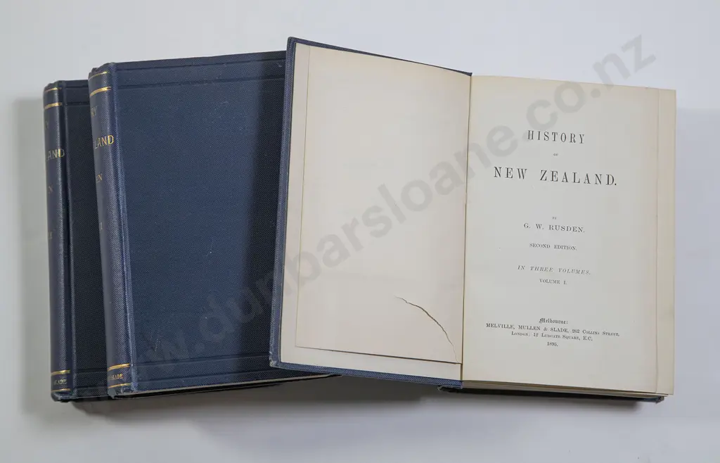 Rusden, G. W. History Of New Zealand (3 Volumes) Image 1++