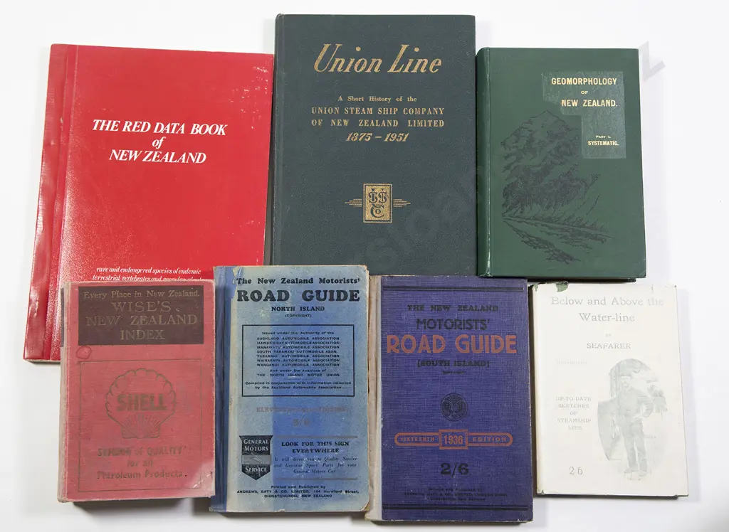 Seven NZ Volumes On Motoring Natural History Maritime Etc Image 1++