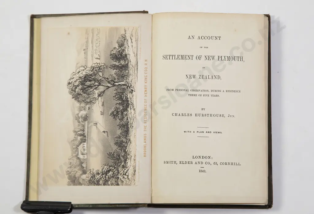 Hursthouse Chas Jun - An Account of the Settlement Of New Plymouth Image 1++