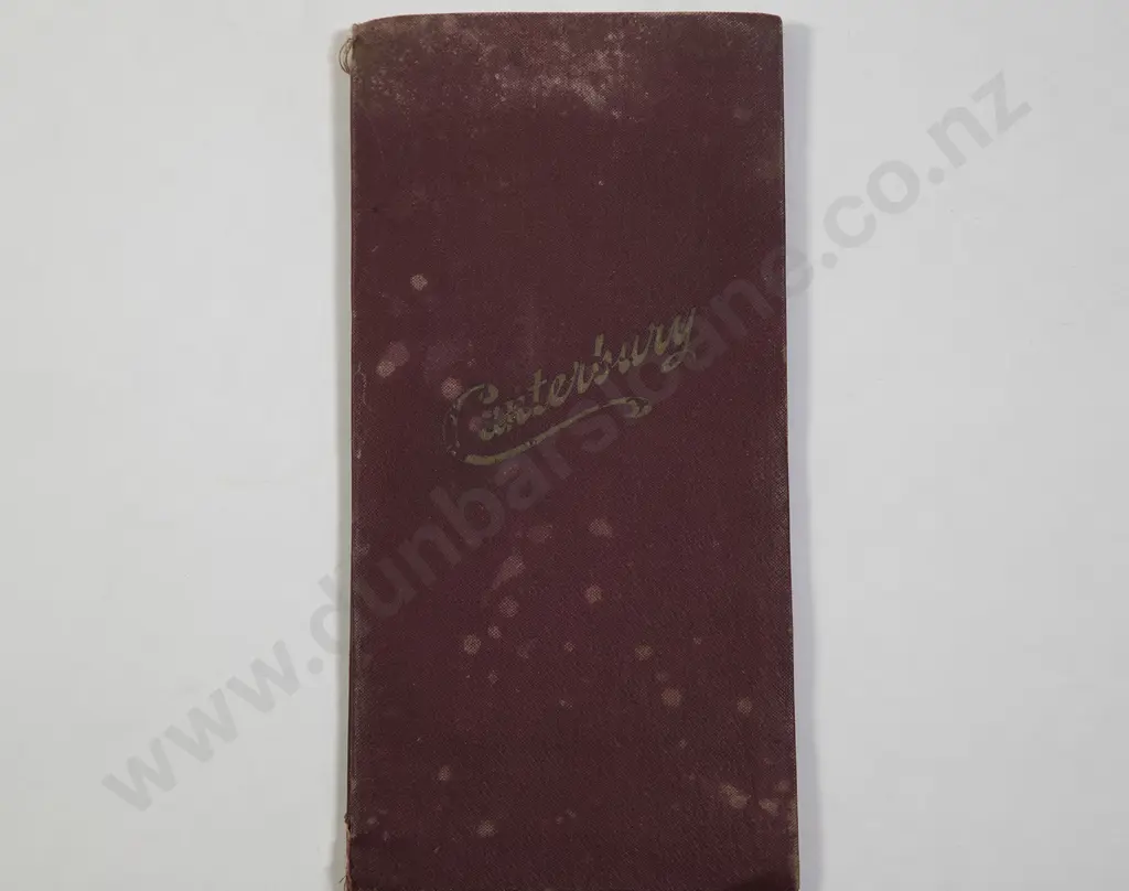 Vintage Folding Road Map Of The Province Of Canterbury c1910 Image 1++