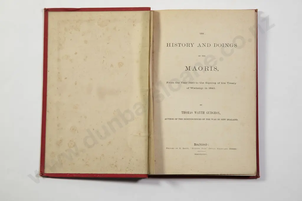 Gudgeon Thomas Wayth - The History And Doings of the Maoris Image 1++