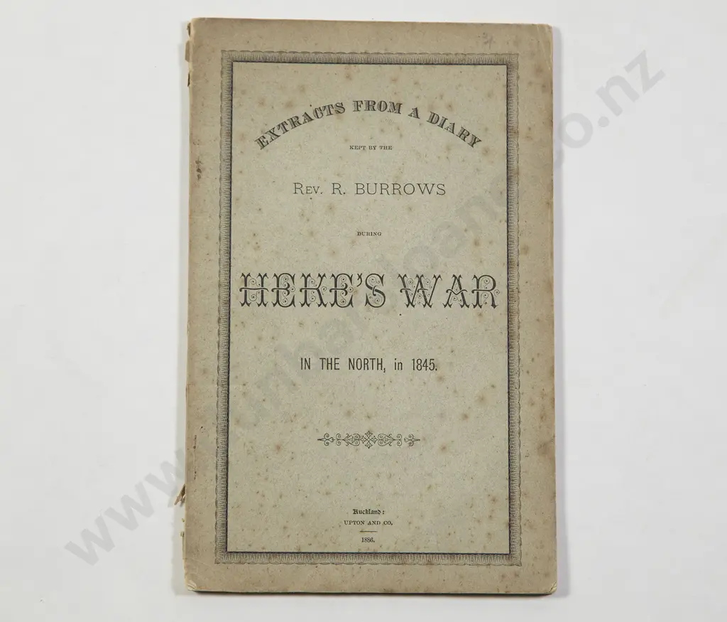 Burrows Rev R - Extracts From A Diary Kept During Hekes War In The North In 1845 Image 1++