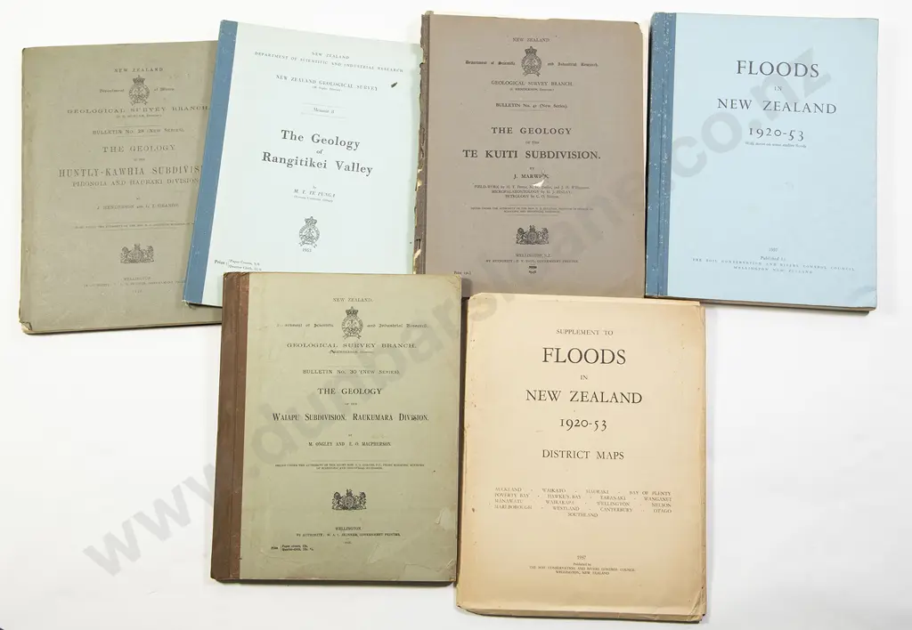 Small Group Of vintage NZ Geological & Flood Reports Image 1++