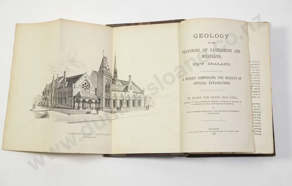 Von Haast Julius - Geology of the Provinces Of Canterbury And Westland New Zealand Image 1++