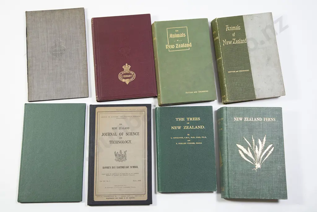 Eight NZ Natural History & Geological Volumes Image 1++