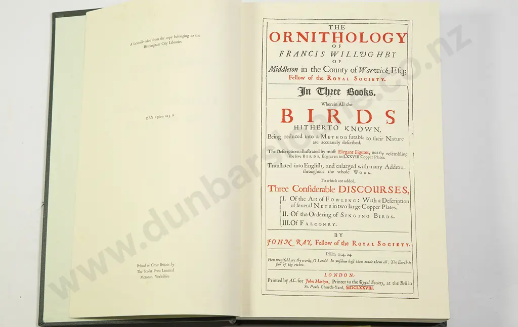 The Ornithology Of Francis Willughby Of Middleton Image 1++