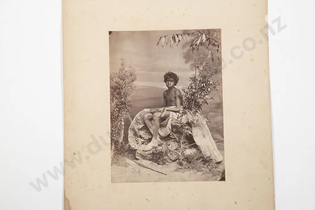 John William Lindt (1845-1926) Albumen photograph Of An Aboriginal Boy Image 1++