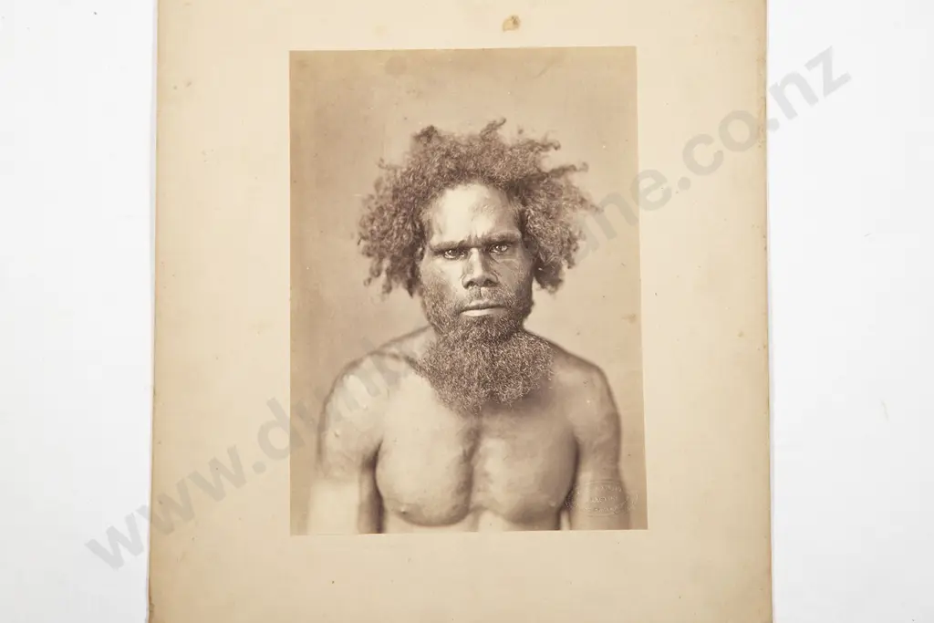 John William Lindt (1845-1926) Albumen Photograph Of An Aboriginal Man Image 1++