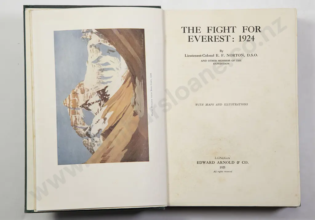 Norton Lieutenant-Colonel E.F. The Fight For Everest 1924 Image 1++