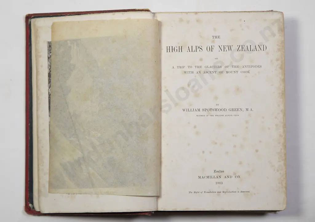 Green William Spotswood - The High Alps Of New Zealand Image 1++