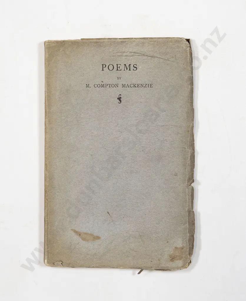 Rare Compton Mackenzie Signed 1907 First Edition Of Poems Image 1++