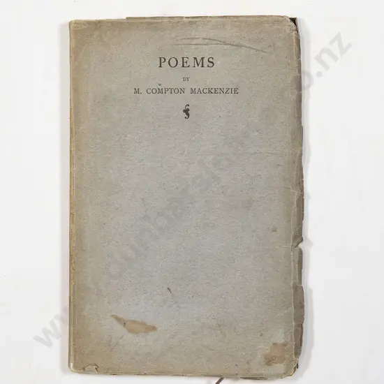 Rare Compton Mackenzie Signed 1907 First Edition Of Poems