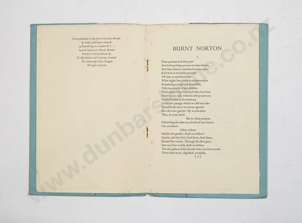 Eliot T S - Burnt Norton Image 1++