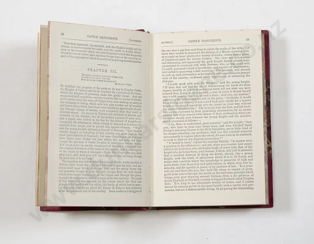 14 Leather Bound Volumes Of The Waverley Novels Image 1++